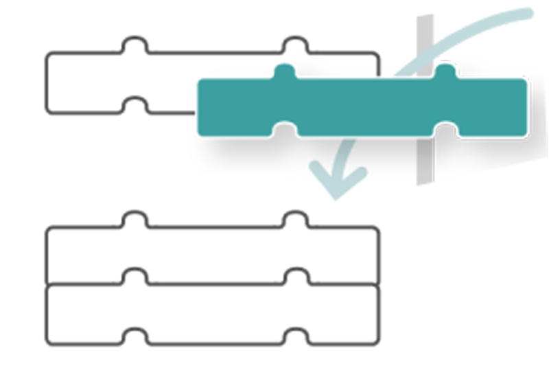 ブロックを組み立てる図