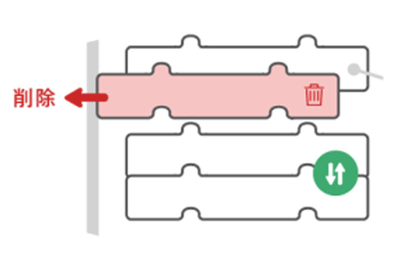 ブロックを取り除く図